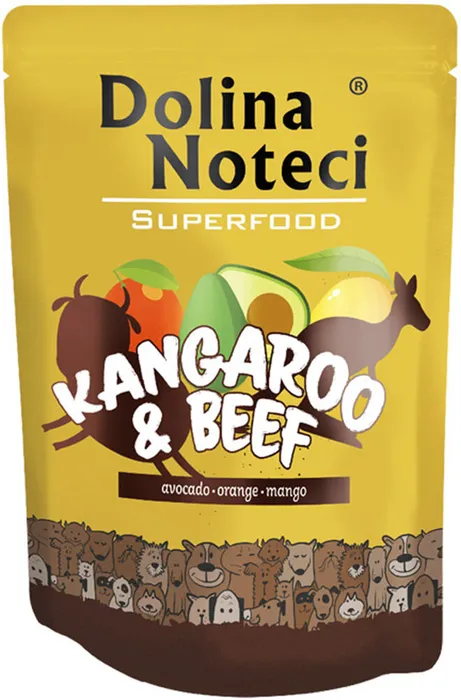 Główne zdjęcie produktu DOLINA NOTECI SUPERFOODS klokan a hovězí kapsička pro psy 300 g