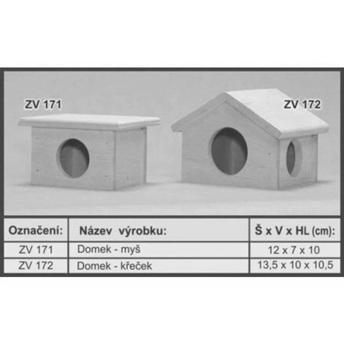 Główne zdjęcie produktu Domek pro myš-dřevo