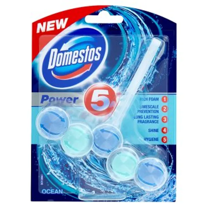 Główne zdjęcie produktu Domestos Power 5 Ocean Wc tuhý blok 55 g