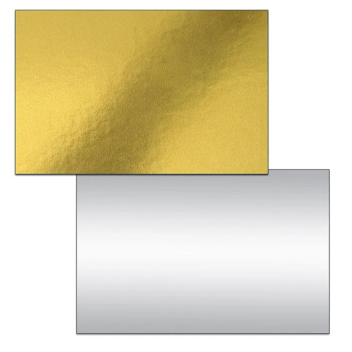 Główne zdjęcie produktu Dortová podložka obdelník 40,5x30,5 cm zlatá/stříbrná [50 ks]