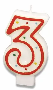 Świeczka tortowa – 3 [1 szt.]