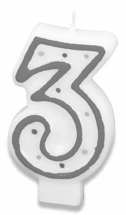 Główne zdjęcie produktu Dortová svíčka - 3 [1 ks]