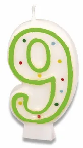 Świeczka tortowa – 9 [1 szt.]