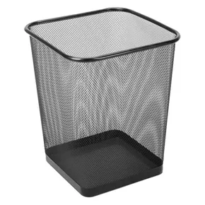 Kosz druciany kwadratowy, czarny, 20l