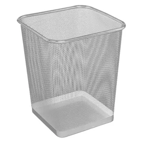 Kosz druciany kwadratowy, srebrny 20l