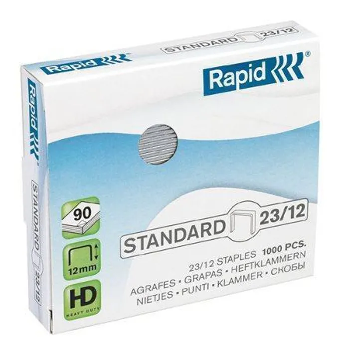 Główne zdjęcie produktu Drátky do sešívačky Rapid Standard 23/12, RAPID