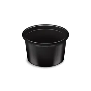 Pojemnik dressingowy (PP) czarny średnica 46mm 30ml [50 szt]