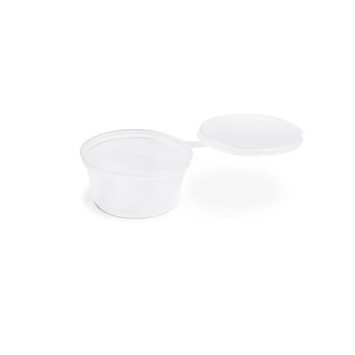 Główne zdjęcie produktu Dresinková miska (PP) s víčkem průhledná průměr 50mm 30ml [100 ks]