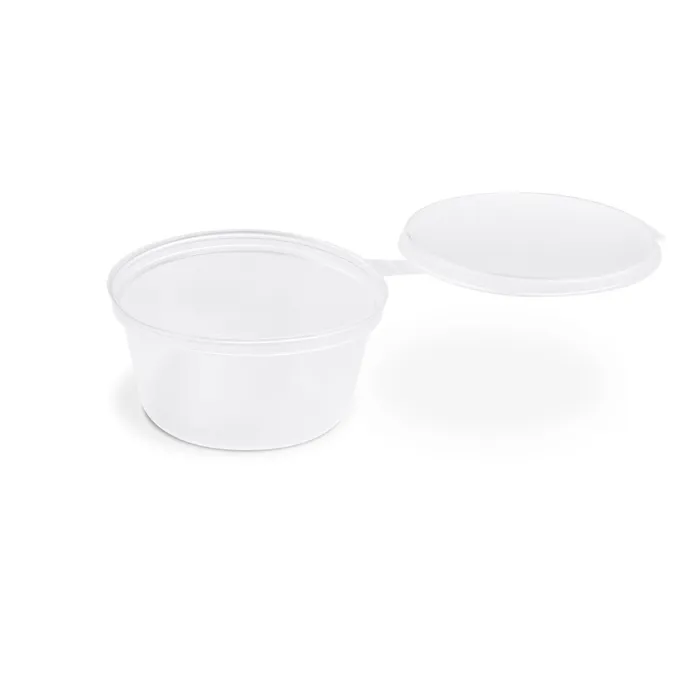Główne zdjęcie produktu Dresinková miska (PP) s víčkem průhledná průměr 70mm 80ml [50 ks]