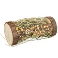Wieża drewniana z sianem z łąki górskiej 13x17x13 cm 110 g