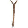 Drewniana grzęda Y z metalowym uchwytem na klatkę 35cm/18mm