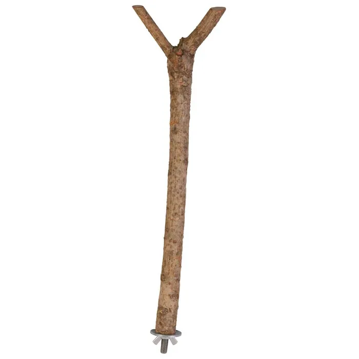 Główne zdjęcie produktu Dřevěné bidýlko Y s kovovým úchytem do klece 35cm/18mm