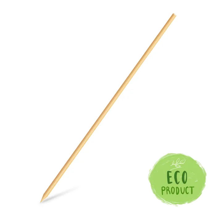 Główne zdjęcie produktu Dřevěné špejle hrocené 30 cm, průměr 3 mm [100 ks]