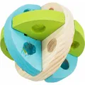 Następne zdjęcie produktu Drewniana kolorowa piłka do zabawy i smakołyków o średnicy 8 cm