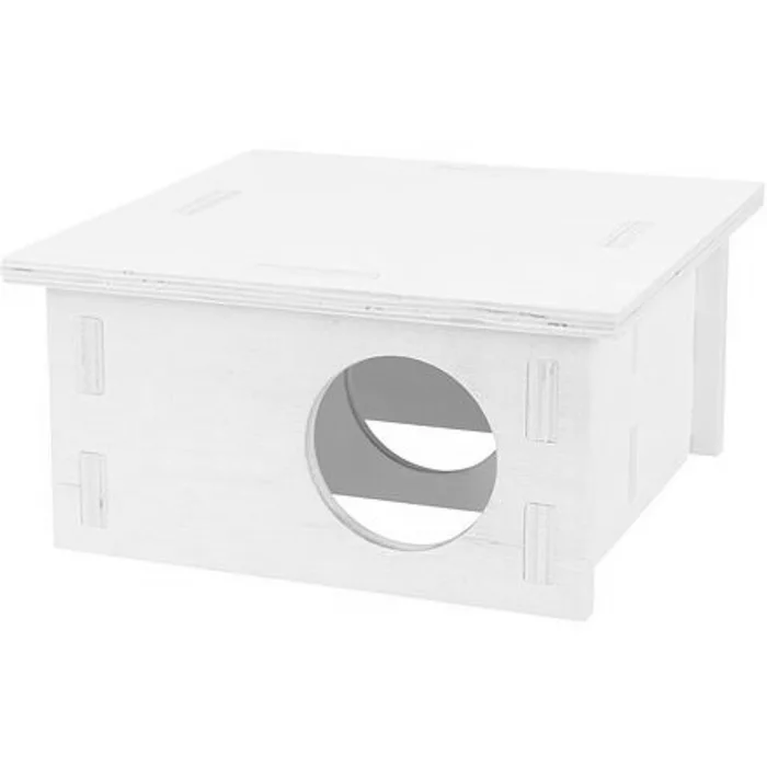Główne zdjęcie produktu Dřevěný domeček pro hlodavce, 2 komory, 20 x 10 x 20 cm