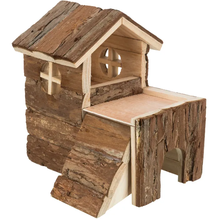 Główne zdjęcie produktu Dřevěný domek BJORK pro křečky, 2 místnosti 15 x 15 x 16 cm