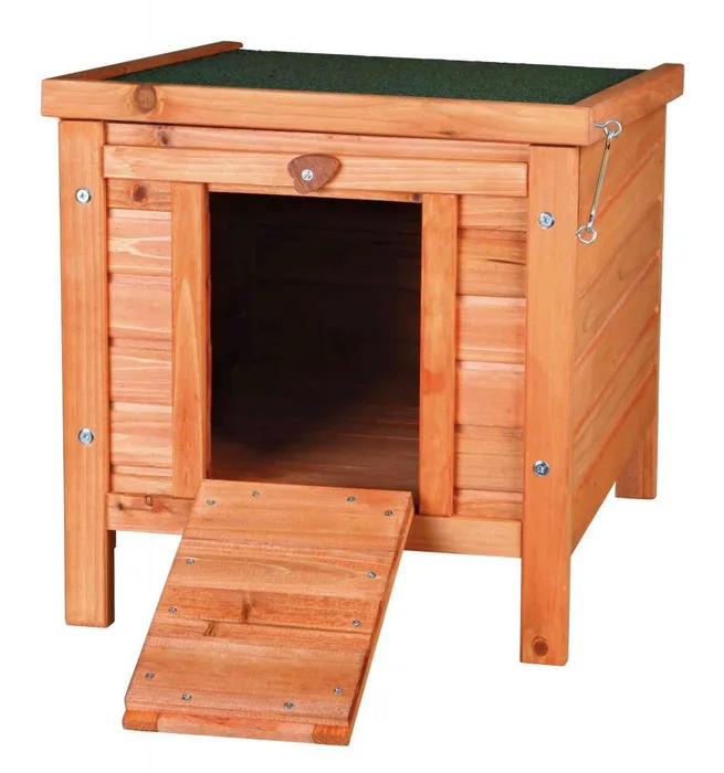 Główne zdjęcie produktu Dřevěný domek NATURA morče, králík 42x43x51cm