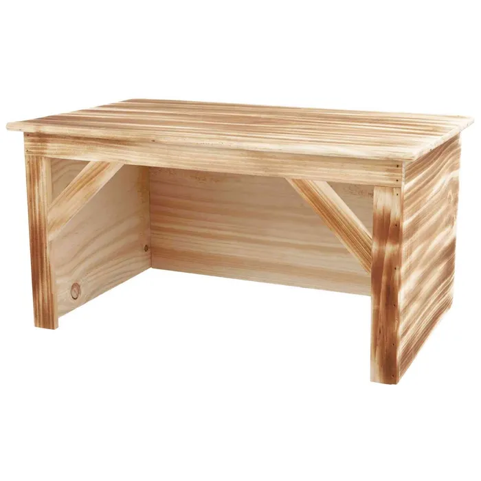 Główne zdjęcie produktu Dřevěný dům pro králíky, opalované dřevo 50 x 26 x 31 cm