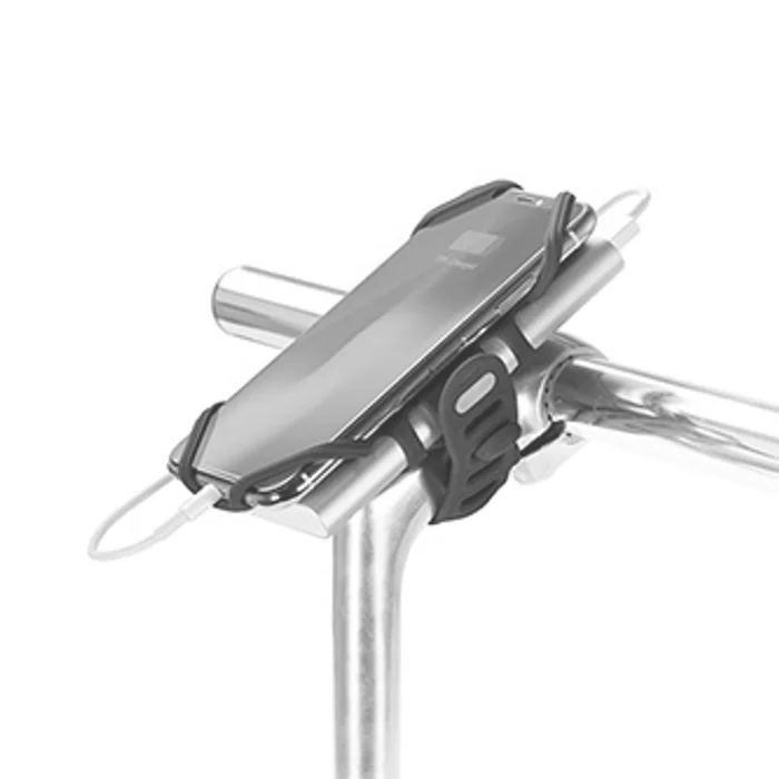 Główne zdjęcie produktu Držák mobilu a powerbanky Bone Bike Tie 3 Pro Pack, na kolo, nastavitelná velikost, černý
