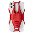 Uchwyt telefonu komórkowego Bone Bike Tie 3, na rower, regulowany rozmiar, czerwony, 4.7-7.2, silikon, mocowany do kierownicy, cz