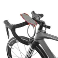 Uchwyt telefonu komórkowego Bone Bike Tie 3, na rower, regulowany rozmiar, czerwony, 4.7-7.2, silikon, mocowany do kierownicy, cz