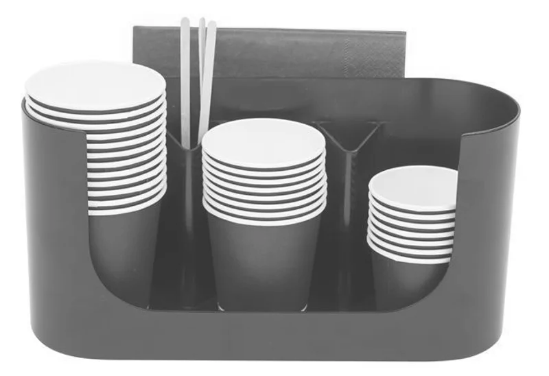 Główne zdjęcie produktu Držák na kelímky "Coffee break", na 3 nápoje, plast, ALBA