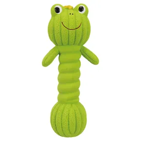 Dumpbell Żaba, żabka/hantle, lateks z dźwiękiem, 18cm