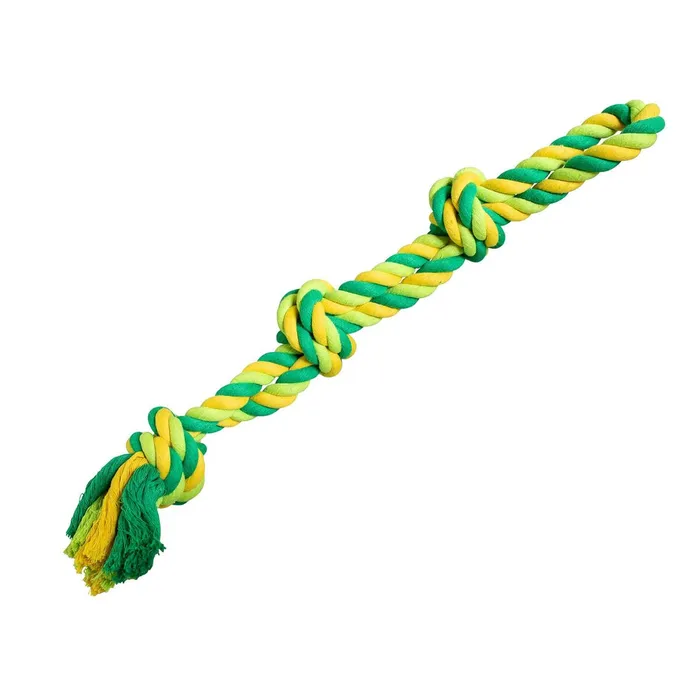 Główne zdjęcie produktu Dvojité lano HipHop bavlněné 3 knoty 60 cm / 450 g limetková, zelená