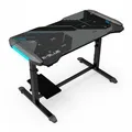E-blue Biurko dla gracza EGT574BK, 113cm x 59,5cm, 74-86,8cm, podświetlenie, regulowana wysokość