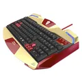 E-blue IRON MAN EKM707, klawiatura US, do gry, podświetlane krawędzie rodzaj przewodowa (USB), złota