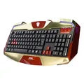 E-blue IRON MAN EKM707, klawiatura US, do gry, podświetlane krawędzie rodzaj przewodowa (USB), złota