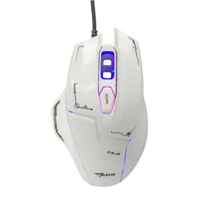 Główne zdjęcie produktu E-Blue Myš Mazer, 2500DPI, optická, 6tl., 1 kolečko, drátová USB, bílá, herní