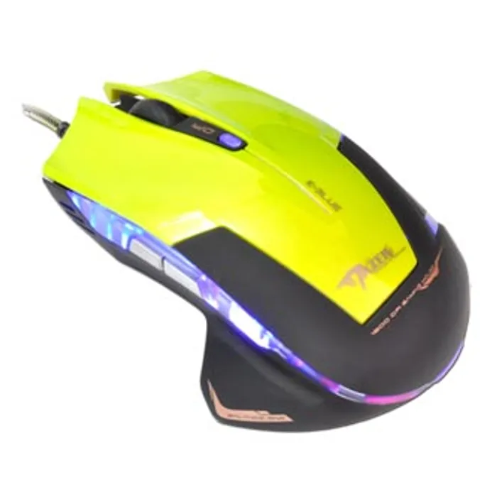 Główne zdjęcie produktu E-Blue Myš Mazer R, 2400DPI, optická, 6tl., 1 kolečko, drátová USB, zelená, herní