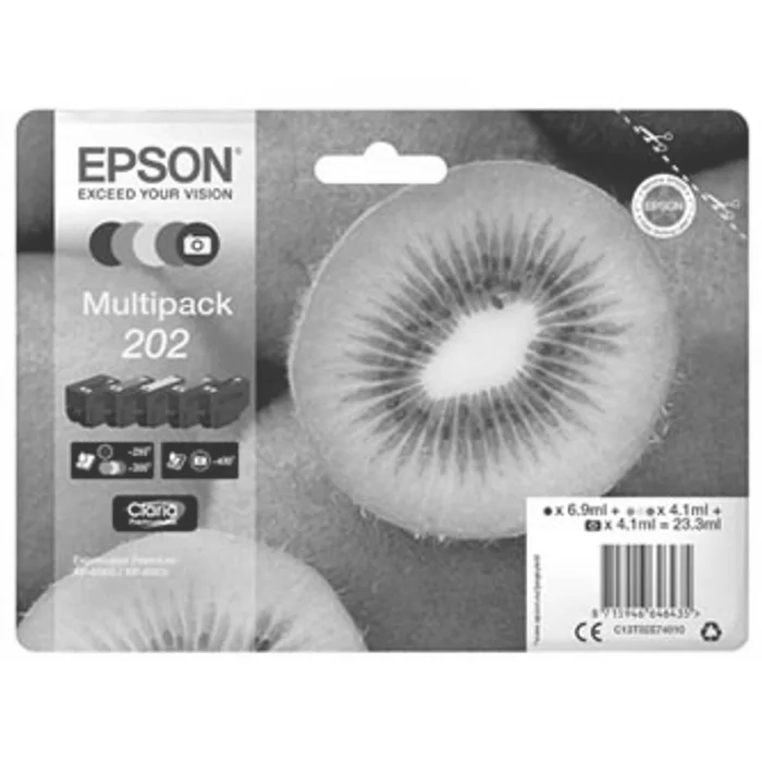 Główne zdjęcie produktu Epson originální ink 13T02E74010, 202, CMYK, 1x6.9ml, 4x4.1ml, Epson XP-6000, XP-6005