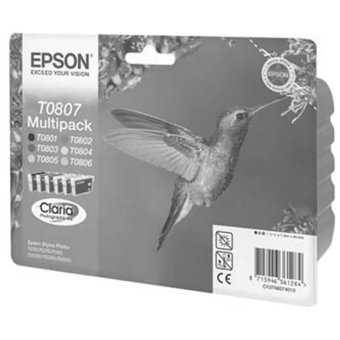Główne zdjęcie produktu Epson originální ink C13T08074011, CMYK/light C/light M, Epson Stylus Photo PX700W