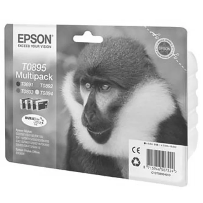 Główne zdjęcie produktu Epson originální ink C13T08954010, CMYK, 3x3,5/5,8ml, Epson Stylus S20, SX100, SX200, SX4