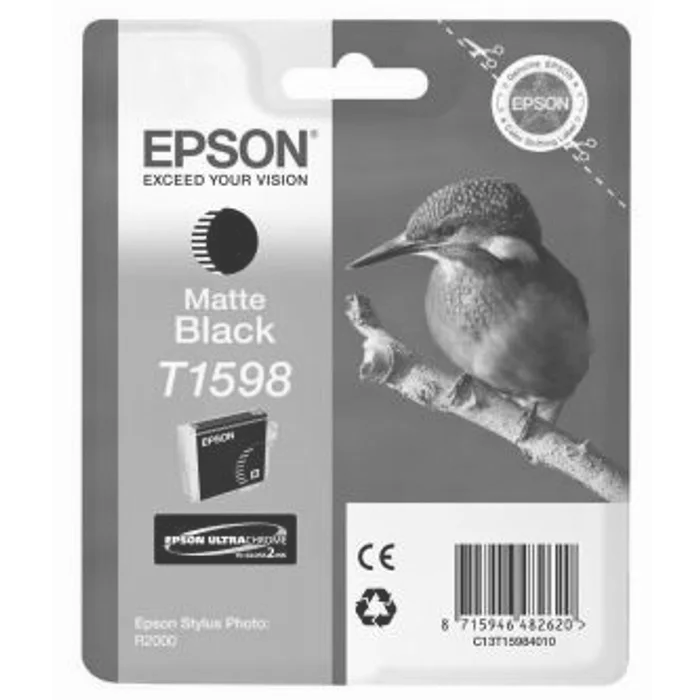 Główne zdjęcie produktu Epson originální ink C13T15984010, matte black, 17ml, Epson Stylus Photo R2000