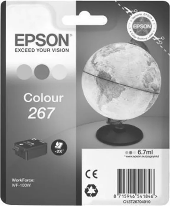 Główne zdjęcie produktu Epson originální ink C13T26704010, 267, color, 6,7ml, Epson WF-100W