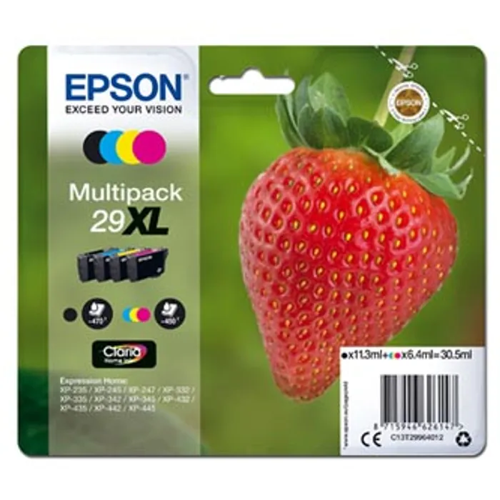 Główne zdjęcie produktu Epson originální ink C13T29964012, T29XL, CMYK, 11,3/3x6,4ml, Epson Expression Home XP-23