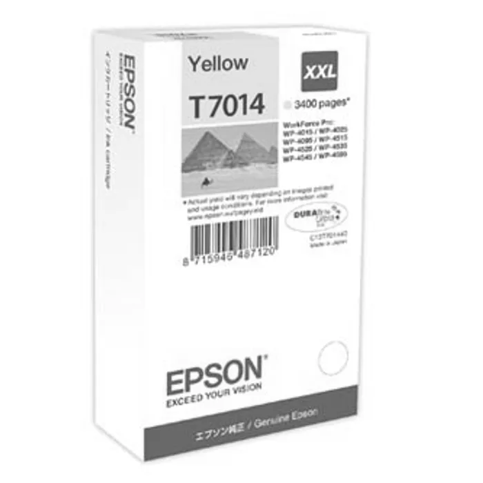 Główne zdjęcie produktu Epson originální ink C13T70144010, XXL, yellow, 3400str., Epson WorkForce Pro WP4000, 450