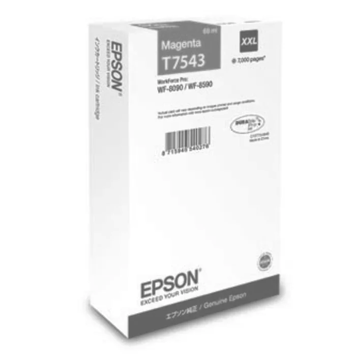Główne zdjęcie produktu Epson originální ink C13T754340, T7543, XXL, magenta, 69ml, Epson WorkForce Pro WF-8090DW