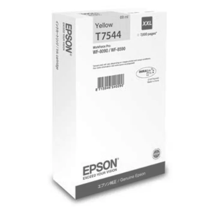 Główne zdjęcie produktu Epson originální ink C13T754440, T7544, XXL, yellow, 69ml, Epson WorkForce Pro WF-8590DWF