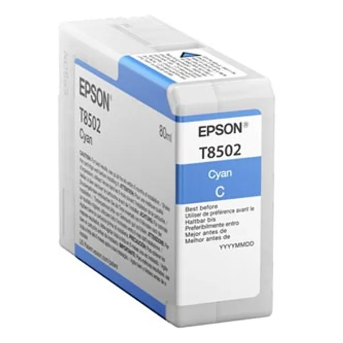 Główne zdjęcie produktu Epson originální ink C13T850200, cyan, 80ml, Epson SureColor SC-P800