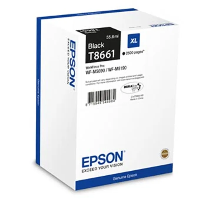 Główne zdjęcie produktu Epson originální ink C13T865140, T8651, XXL, black, 10000str., 221ml, 1ks, Epson WorkForc
