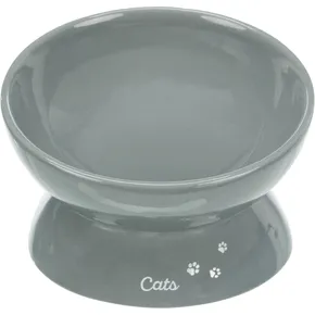 Ergonomiczna miska ceramiczna XXL, podwyższona, 0,35l/ o 17cm, kolor szary