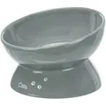 Ergonomiczna miska ceramiczna XXL, podwyższona, 0,35l/ o 17cm, kolor szary
