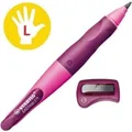 Ergonomiczny mechanizm. ołówek dla leworęcznych - STABILO EASYergo 3.15 różowy/fioletowy HB+temperówka