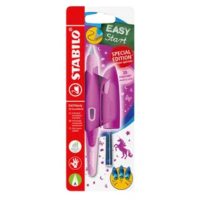 Ergonomiczne pióro wieczne dla osób praworęcznych z końcówką A - STABILO EASYbirdy 3D DreamWorld, różowe