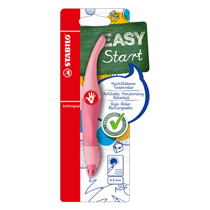 Główne zdjęcie produktu Ergonomický roller pro praváky STABILO EASYoriginal Pastel pastelová růžová