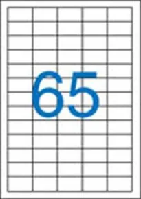Etykieta, ILC, 38x21,2 mm, pięciorzędowa, 6500 szt./opak., VICTORIA